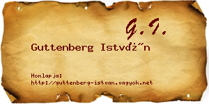 Guttenberg István névjegykártya