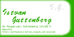 istvan guttenberg business card